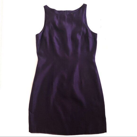 My Michelle Sheath Dress Midi Boat Neck Purple Sleeveless Back Zip Junior 11/12 - Picture 5 of 6